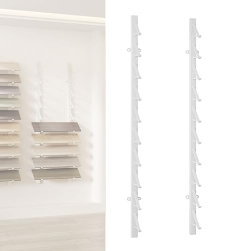 WXZXWXZX Fliesenständer, Holzboden-Musterständer, großer Wandständer für Skateboards, Metallständer für Ausstellungshallen und Einzelhandelsgeschäfte(Wit,Depth:15.5cm(6.1in)) von WXZXWXZX