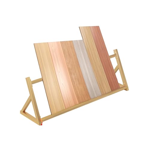 WXZXWXZX Fliesenständer aus Holz für den Einzelhandel, Bodenfliesen-Musterständer für Messehallen und Einzelhandelsgeschäfte(Gold,120cm/47.2in) von WXZXWXZX