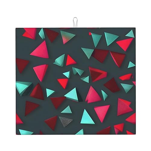 Abtropfmatte mit dreieckigem Muster, 40,6 x 45,7 cm, sehr saugfähig, geeignet für Küchengeschirr, Abflussgestell, Kaffeebar, zum Aufhängen Abtropfmatte mit dreieckigem Muster, 40,6 x 45,7 cm, sehr saugfähig, geeignet für Küchengeschirr, Abflussgestell, Kaffeebar, zum Aufhängen von WXZYFP
