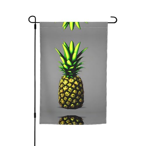 Cartoon-Ananas-Gartendekoration, Flagge, 30,5 x 45,7 cm, 100 % Polyesterfaser, dicker Stoff, universell für alle Jahreszeiten Cartoon-Ananas-Gartendekoration, Flagge, 30,5 x 45,7 cm, 100 % Polyesterfaser, dicker Stoff, universell für alle Jahreszeiten von WXZYFP