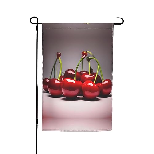 Chilenische Kirschen, Gartendekoration, Flagge, 30,5 x 45,7 cm, 100 % Polyesterfaser, dicker Stoff, universell für alle Jahreszeiten Chilenische Kirschen, Gartendekoration, Flagge, 30,5 x 45,7 cm, 100 % Polyesterfaser, dicker Stoff, universell für alle Jahreszeiten von WXZYFP