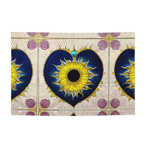 Festliches Banner mit Cartoon-Herz und Sonne, 119,4 x 180,3 cm, für Weihnachten, Nachtpartys, Freunde und Versammlungen Festliches Banner mit Cartoon-Herz und Sonne, 119,4 x 180,3 cm, für Weihnachten, Nachtpartys, Freunde und Versammlungen von WXZYFP