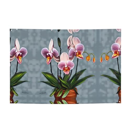Festliches Banner mit blühenden Orchideen, 119,4 x 180,3 cm, für Weihnachten, Nachtpartys, Freunde und Versammlungen Festliches Banner mit blühenden Orchideen, 119,4 x 180,3 cm, für Weihnachten, Nachtpartys, Freunde und Versammlungen von WXZYFP