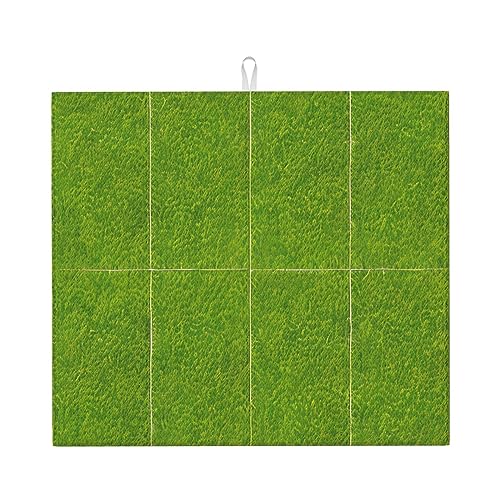 Green Grassland Abtropfmatte, 16 x 18, sehr saugfähig, geeignet für Küchengeschirr, Abflussgestell, Kaffeebar, hängend Green Grassland Abtropfmatte, 16 x 18, sehr saugfähig, geeignet für Küchengeschirr, Abflussgestell, Kaffeebar, hängend von WXZYFP