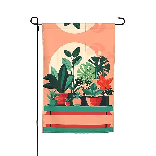 Grünpflanzen für den Innenbereich, Gartendekoration, Flagge, 30,5 x 45,7 cm, 100 % Polyesterfaser, dicker Stoff, universell für alle Jahreszeiten Grünpflanzen für den Innenbereich, Gartendekoration, Flagge, 30,5 x 45,7 cm, 100 % Polyesterfaser, dicker Stoff, universell für alle Jahreszeiten von WXZYFP