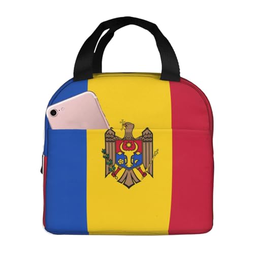 Lunchbox Flagge Moldawiens für Männer – wiederverwendbare Lunchtasche für Männer und Frauen – isolierte kleine Lunchbox Lunchbox Flagge Moldawiens für Männer – wiederverwendbare Lunchtasche für Männer und Frauen – isolierte kleine Lunchbox von WXZYFP