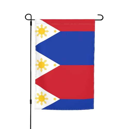 Philippinische Flagge, Gartendekoration, 30,5 x 45,7 cm, 100 % Polyesterfaser, dicker Stoff, universell für alle Jahreszeiten Philippinische Flagge, Gartendekoration, 30,5 x 45,7 cm, 100 % Polyesterfaser, dicker Stoff, universell für alle Jahreszeiten von WXZYFP