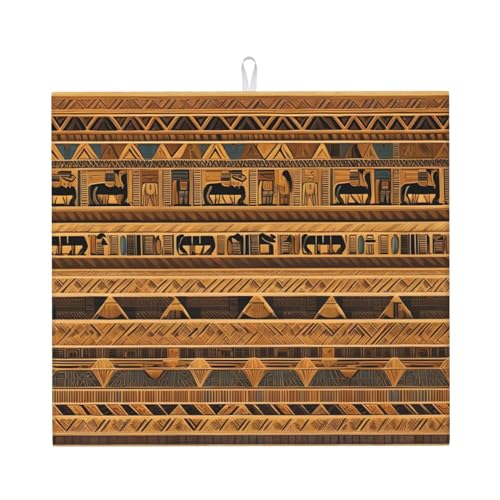 Saugfähige Matte, ägyptische Fresken, einseitig bedruckt, 100 % Polyester, mit Seil zum Aufhängen Saugfähige Matte, ägyptische Fresken, einseitig bedruckt, 100 % Polyester, mit Seil zum Aufhängen von WXZYFP