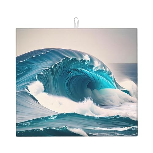 Saugfähige Matte für Küchenarbeitsplatte, einseitig bedruckt, 100 % Polyester, mit Seil zum Aufhängen Saugfähige Matte für Küchenarbeitsplatte, einseitig bedruckt, 100 % Polyester, mit Seil zum Aufhängen von WXZYFP