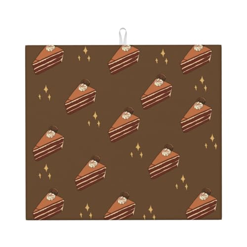 Schokoladenquadrate Kuchen-Abtropfmatte, 40,6 x 45,7 cm, sehr saugfähig, geeignet für Küchengeschirr, Abflussgestell, Kaffeebar, zum Aufhängen Schokoladenquadrate Kuchen-Abtropfmatte, 40,6 x 45,7 cm, sehr saugfähig, geeignet für Küchengeschirr, Abflussgestell, Kaffeebar, zum Aufhängen von WXZYFP
