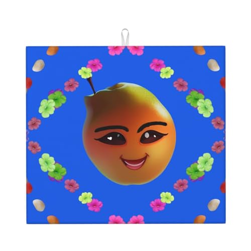 Smiley Abtropfmatte, Gelb, Birne, 40,6 x 45,7 cm, sehr saugfähig, geeignet für Küchengeschirr, Abflussgestell, Kaffeebar, zum Aufhängen Smiley Abtropfmatte, Gelb, Birne, 40,6 x 45,7 cm, sehr saugfähig, geeignet für Küchengeschirr, Abflussgestell, Kaffeebar, zum Aufhängen von WXZYFP