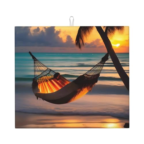 Sunset Strandhängematte Abtropfmatte, 40,6 x 45,7 cm, sehr saugfähig, geeignet für Küchengeschirr, Abflussgestell, Kaffeebar, zum Aufhängen Sunset Strandhängematte Abtropfmatte, 40,6 x 45,7 cm, sehr saugfähig, geeignet für Küchengeschirr, Abflussgestell, Kaffeebar, zum Aufhängen von WXZYFP