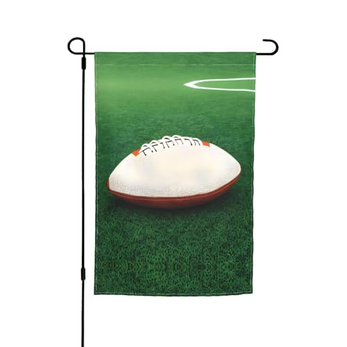 Weiße Rugbyball-Gartendekoration, Flagge, 30,5 x 45,7 cm, 100 % Polyesterfaser, dicker Stoff, universell für alle Jahreszeiten Weiße Rugbyball-Gartendekoration, Flagge, 30,5 x 45,7 cm, 100 % Polyesterfaser, dicker Stoff, universell für alle Jahreszeiten von WXZYFP