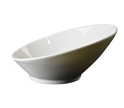 WXiaJ-Teller Porzellan Salatschüssel Schräge Dessert Suppenschüssel Kreatives Geschirr Weiß Mehrere Größenoptionen (größe : 10"(L25.4cm)) von WXiaJ-Teller