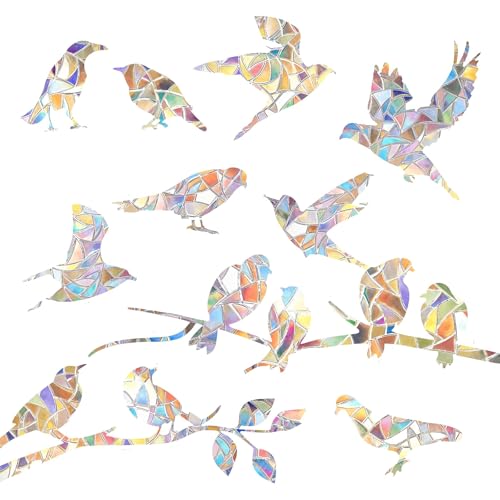 40 Stück Prisma Fensteraufkleber Fenster Sticker Fensterbilder Deko Cogelschutz für Vogelschläge Vogel Form Vogelschutz Suncatcher Sticker Anti-Kollisions-Aufkleber Folie dass Vögel in Fenster Fliegen 40 Stück Prisma Fensteraufkleber Fenster Sticker Fensterbilder Deko Cogelschutz für Vogelschläge Vogel Form Vogelschutz Suncatcher Sticker Anti-Kollisions-Aufkleber Folie dass Vögel in Fenster Fliegen von WY LIGHTING LEVEL