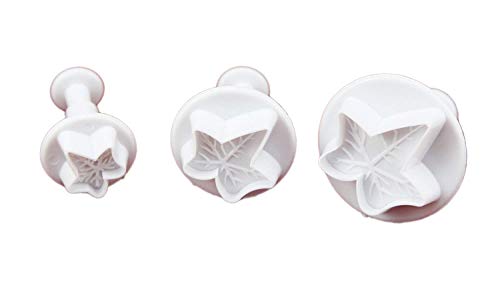 Ausstechformen mit geädertem Efeublatt, Kuchendekoration, Fondant, Prägewerkzeug, 3 Stück von Longzang