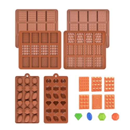 WYAHYQ 3Stück Schokoladenform Silikon Backen Formen Schokoladentafel Waffelform Fondant Silikonform Pralinenform von WYAHYQ