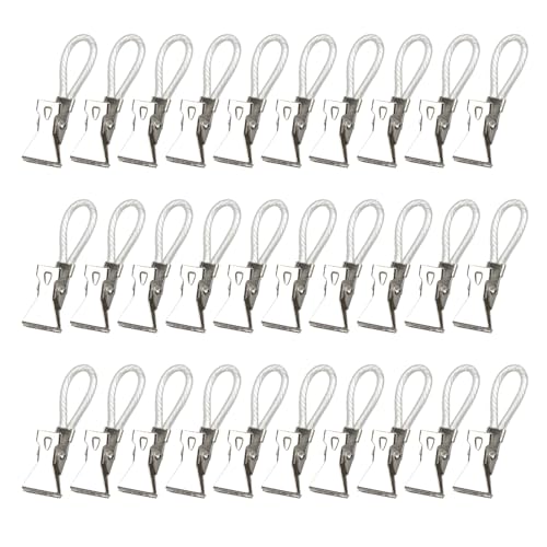 WYAN 30 Stück geschirrtuch-clips, handtuchklammern, Handtuch Clips zum Aufhängen, Haken für Handtücher, Geschirrtuch Handtuchhalter Clips, für Kücher, Bad, Haushalt von WYAN