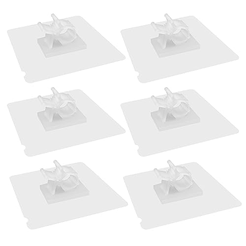 WYAN 6 Stück Selbstklebende Kabelclips,Kabelhalter selbstklebend groß,Verstellbare Kabelhalter,for Home,Büro Wire Management(weiß,8-10mm) von WYAN