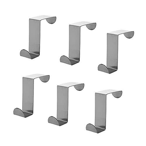 WYAN 6PCS Multifunktionaler Türhaken, Z-förmiger Edelstahlhaken, für Küche, Bad, Schublade, Schranktür, Einzeltür, Küchenschrank. von WYAN