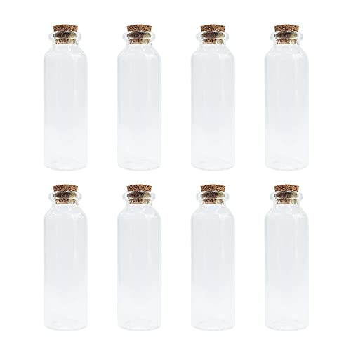 WYAN 8Pcs 30ML kleine Glasflasche,Mini Glasflaschen mit Korken,Luftdichte Flaschen mit Korken,Als Gastgeschenk Hochzeitsdeko Gewürzgläser von WYAN