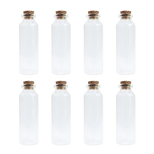 WYAN 8Pcs 30ML kleine Glasflasche,Mini Glasflaschen mit Korken,Luftdichte Flaschen mit Korken,Als Gastgeschenk Hochzeitsdeko Gewürzgläser von WYAN