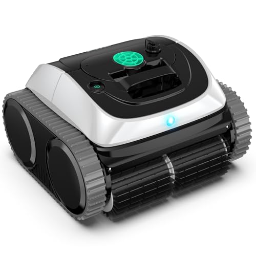(2025 Upgrade) WYBOT C1-01 Poolroboter für Einbau- & Überbaupools, Poolroboter Akku: 150 Min, Laufzeit. 4-in-1 Poolroboter Akku Wand und Boden Reinigung bis 150m², Smart Navigation & App-Weiß&Hellgrün von WYBOT