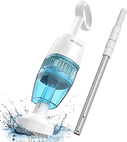 WYBOT Akku Poolsauger Bodensauger für Pool (5200mAh), 60 Minuten Pool Akkusauger, Pool Bodensauger mit Bürste, Pool Sauger Ideal für Oberirdische Pools/Spas (inkl. Teleskopstange) von WYBOT