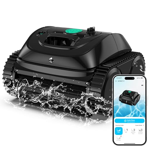 WYBOT C1 Poolroboter mit Akku, 150 Min. Kabellos Poolsauger Poolroboter Boden und Wand, Poolreiniger mit intelligenter Routenplanung, vollautomatische Boden-, Wasserlinien- & Wandreinigung, bis 150 ㎡ von WYBOT
