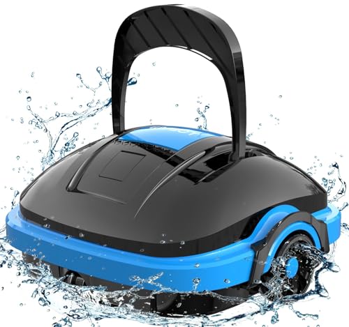 WYBOT Poolroboter Akku für 100 Minuten Betriebsdauer, Poolsauger Roboter Starke Saugkraft, Selbstparken, Automatischer Poolreiniger für Pools bis 80 m² Grundfläche von WYBOT