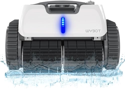 WYBOT Poolroboter Akku 120 Mins für Boden, Wasserlinie, und Wandreinigung, Poolsauger mit Navigation & Routenplanung, Schnellladung, Vollautomatisch Poolreiniger für Pools 120 ㎡ von WYBOT