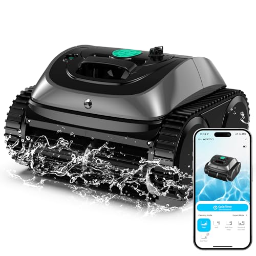 WYBOT C1 Poolroboter mit Akku, 150 Min. Kabellos Poolsauger Poolroboter Boden und Wand, Poolreiniger mit intelligenter Routenplanung, vollautomatische Boden-, Wasserlinien- & Wandreinigung, bis 150 ㎡ von WYBOT
