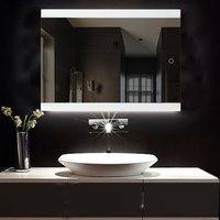 WYCTIN® LED Badspiegel Badezimmerspiegel mit Beleuchtung Wandspiegel 70x50cm von WYCTIN