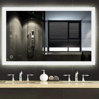 Led Badspiegel Badezimmerspiegel mit Beleuchtung Wandspiegel mit Touch-Funktion 80x60cm - Wyctin von WYCTIN