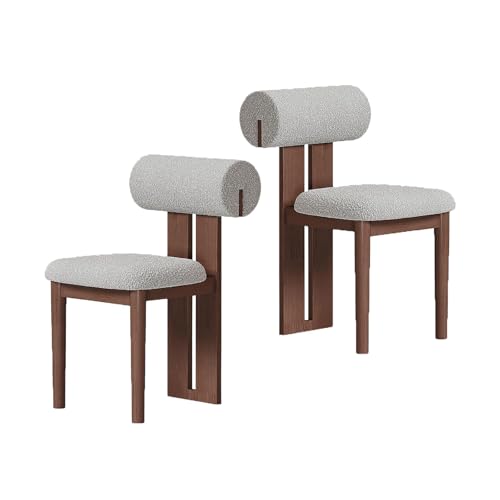 WYCXZJM Massivholz Esszimmerstühle 2, Küchen- und Esszimmerstühle, moderner Esstuhl für Esszimmer Wohnzimmer Schlafzimmer Studio Gray Brown Chair Legs von WYCXZJM