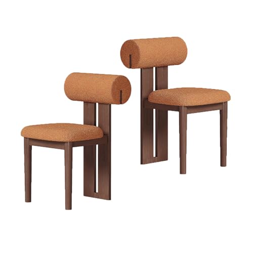 WYCXZJM Massivholz Esszimmerstühle 2, Küchen- und Esszimmerstühle, moderner Esstuhl für Esszimmer Wohnzimmer Schlafzimmer Studio Yellow Brown Chair Legs von WYCXZJM