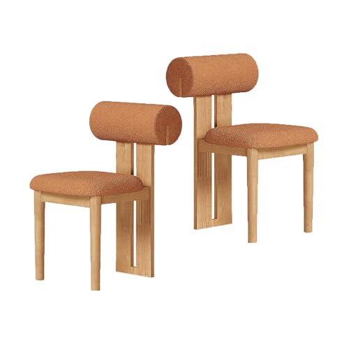 WYCXZJM Massivholz Esszimmerstühle 2, Küchen- und Esszimmerstühle, moderner Esstuhl für Esszimmer Wohnzimmer Schlafzimmer Studio Yellow Wooden Chair Legs von WYCXZJM