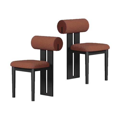 WYCXZJM Massivholz Esszimmerstühle 2, Küchen- und Esszimmerstühle, moderner Esstuhl für Esszimmer Wohnzimmer Schlafzimmer Studio red Black Chair Legs von WYCXZJM