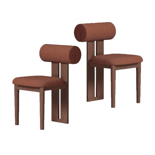 WYCXZJM Massivholz Esszimmerstühle 2, Küchen- und Esszimmerstühle, moderner Esstuhl für Esszimmer Wohnzimmer Schlafzimmer Studio red Brown Chair Legs von WYCXZJM