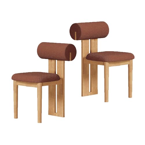 WYCXZJM Massivholz Esszimmerstühle 2, Küchen- und Esszimmerstühle, moderner Esstuhl für Esszimmer Wohnzimmer Schlafzimmer Studio red Wooden Chair Legs von WYCXZJM