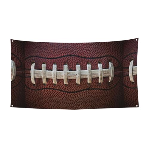 American Football Schnürsenkel-Druck, 1 Stück, Banner für Halloween, Innen- und Außenbereich, hängende Dekoration, UV-beständig, mit Metalllöchern von WYCZHY