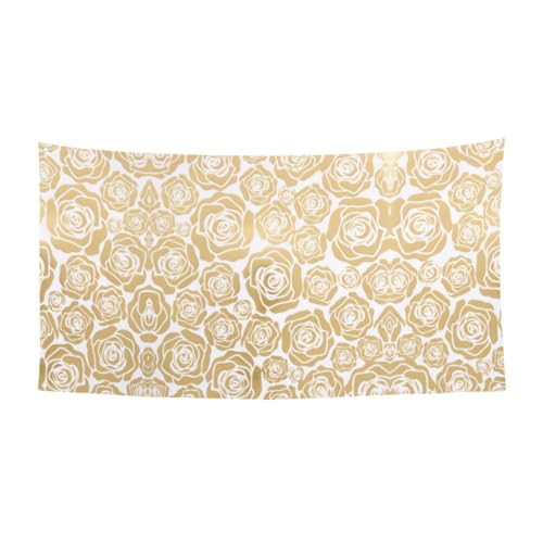 Banner mit vielen goldenen Blumen, 1 Stück, für Halloween, Innen- und Außenbereich, hängende Dekoration, UV-beständig, mit Metalllöchern Banner mit vielen goldenen Blumen, 1 Stück, für Halloween, Innen- und Außenbereich, hängende Dekoration, UV-beständig, mit Metalllöchern von WYCZHY
