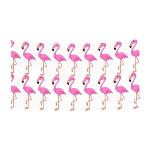 Cartoon-Flamingo-Druck, 1 Stück, Banner für Halloween, Innen- und Außenbereich, hängende Dekoration, UV-beständig, mit Metalllöchern von WYCZHY