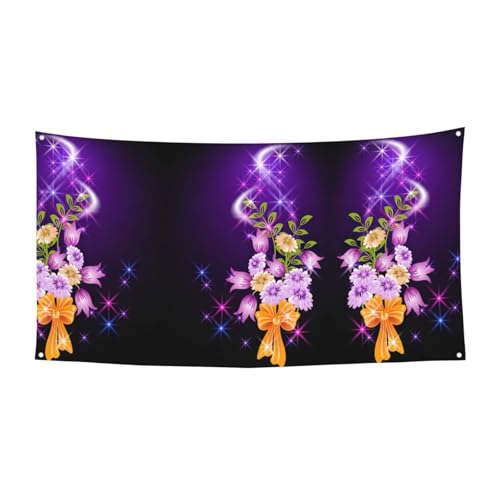 Lichtes, romantisches Blumen-Druck, 1 Stück, Banner für Halloween, Innen- und Außenbereich, hängende Dekoration, UV-beständig, mit Metalllöchern Lichtes, romantisches Blumen-Druck, 1 Stück, Banner für Halloween, Innen- und Außenbereich, hängende Dekoration, UV-beständig, mit Metalllöchern von WYCZHY