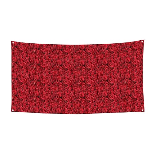 Rote Rose Druck 1 Pack Banner Schild für Halloween, Innen- und Außenbereich, hängende Dekoration, UV-beständig, mit Metalllöchern Rote Rose Druck 1 Pack Banner Schild für Halloween, Innen- und Außenbereich, hängende Dekoration, UV-beständig, mit Metalllöchern von WYCZHY