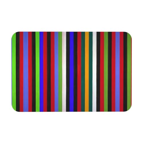 WYCZHY Kieselgur mit farbigen Streifen, rutschfest, 60 x 40 cm, einfach zu verstauen, Badematten für Bad und Küche von WYCZHY