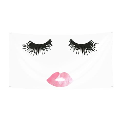Wimpernlippe weißer Druck, 1 Packung Banner Schild für Halloween, Innen- und Außenbereich, hängende Dekoration, UV-beständig, mit Metalllöchern Wimpernlippe weißer Druck, 1 Packung Banner Schild für Halloween, Innen- und Außenbereich, hängende Dekoration, UV-beständig, mit Metalllöchern von WYCZHY