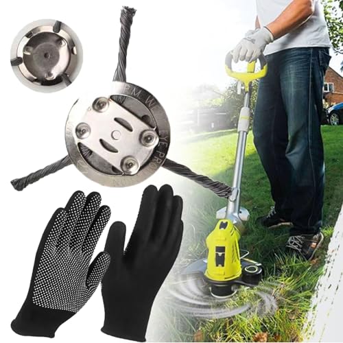 2025 Grass Trimmer Head Made of Steel Wire,String Trimmer Replacement Head,Indestructible Trimmer Head for Lawn Mower Tray (3 Heads) von WYDDSX