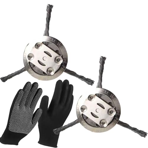 2025 Grass Trimmer Head Made of Steel Wire,String Trimmer Replacement Head,Indestructible Trimmer Head for Lawn Mower Tray (3 Heads*2) von WYDDSX