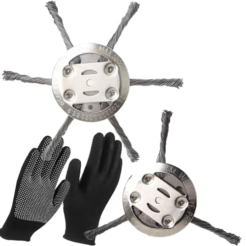 2025 Grass Trimmer Head Made of Steel Wire,String Trimmer Replacement Head,Indestructible Trimmer Head for Lawn Mower Tray (3 Heads+6 Heads) von WYDDSX